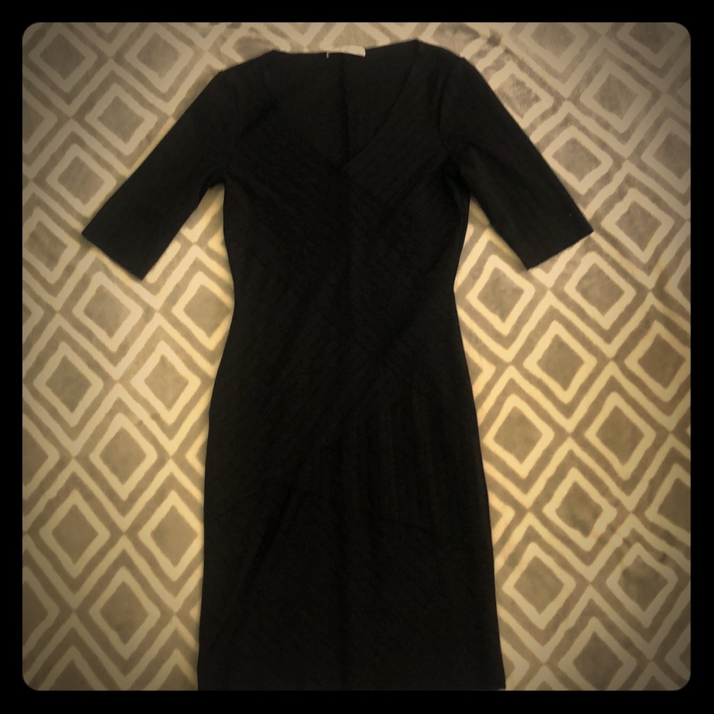 Mango fitted black dress